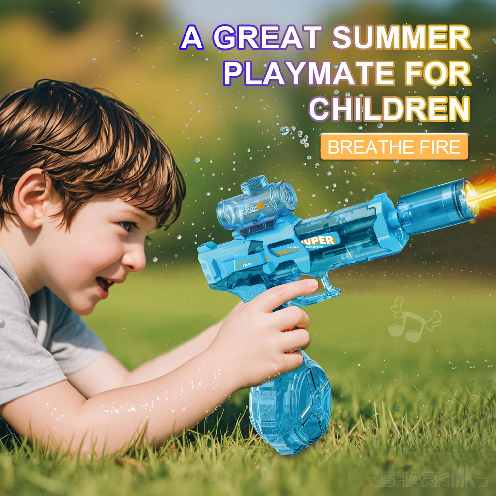 The 2025 New Ice Mouse Ice Burst High-speed Continuous Fire Linkage Reloading Large-capacity Water Gun Toy