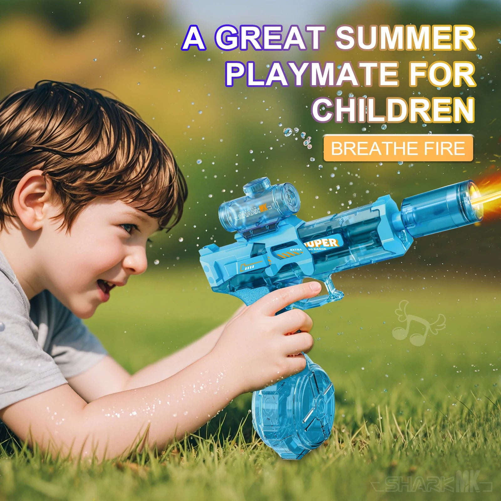 The 2025 New Ice Mouse Ice Burst High-speed Continuous Fire Linkage Reloading Large-capacity Water Gun Toy