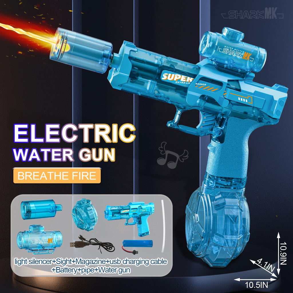 The 2025 New Ice Mouse Ice Burst High-speed Continuous Fire Linkage Reloading Large-capacity Water Gun Toy