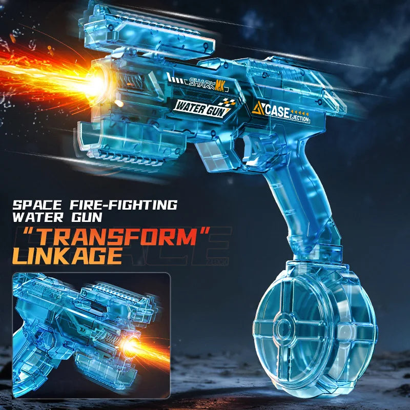 Cross-border Explosions Energy-gathering Ring Space Electric Water Gun Large Capacity Fully Automatic Plastic CP053 Water Play