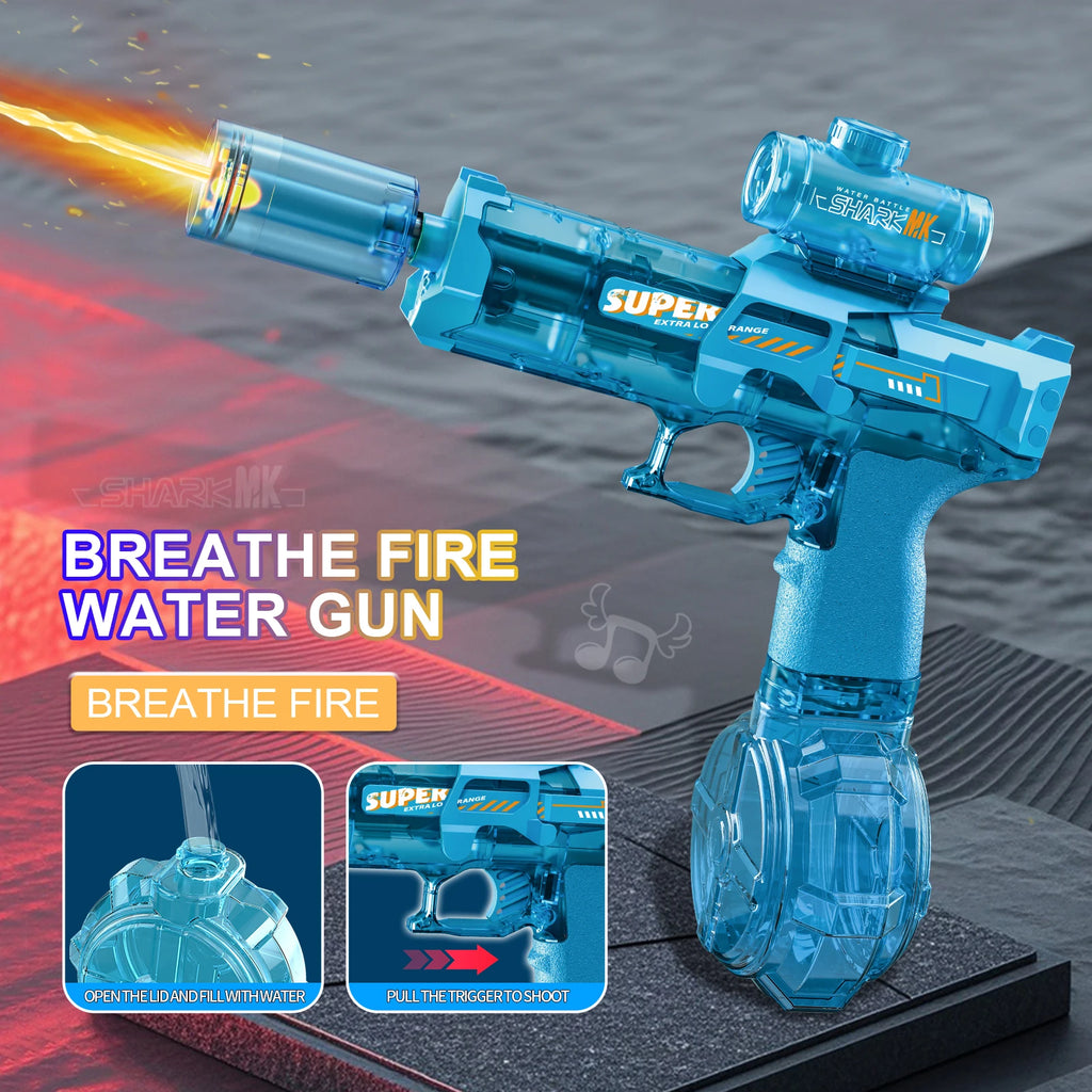 The 2025 New Ice Mouse Ice Burst High-speed Continuous Fire Linkage Reloading Large-capacity Water Gun Toy